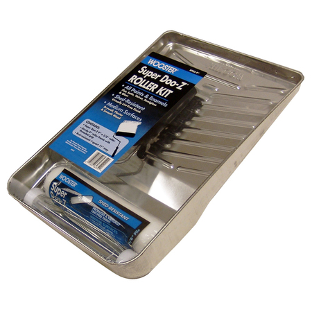 WOOSTER 9" x 3/8" Nap Super Doo-Z Roller Tray Kit, 3 Piece R905